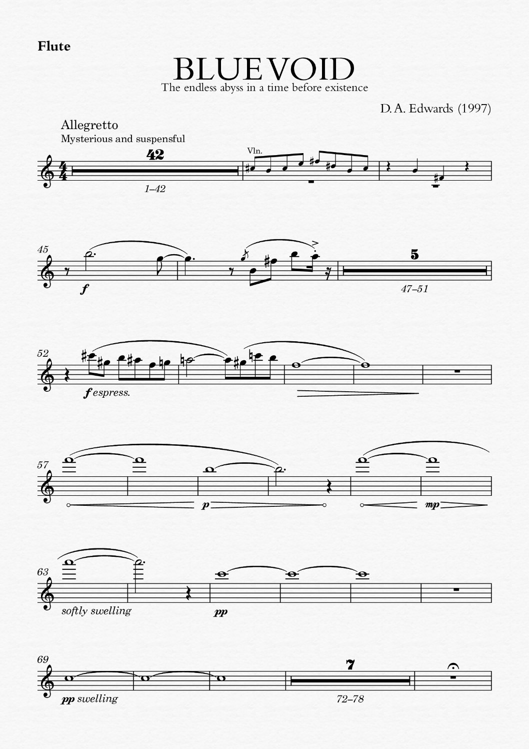 Preview of the flute part